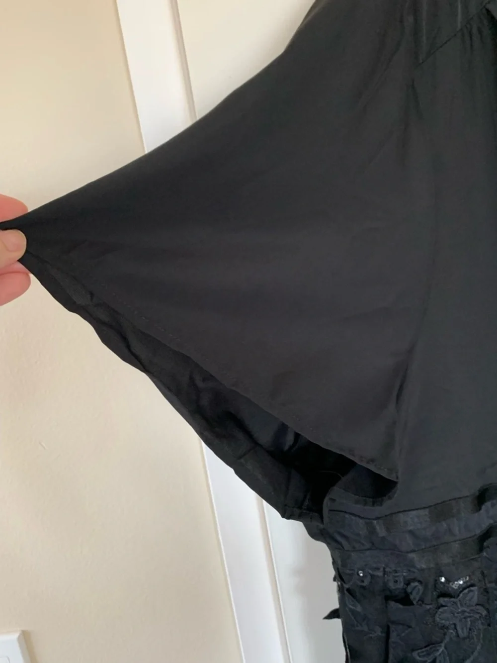 NWT BloomChic Plus Size 30 Black Cocktail Dress 3D Floral Appliqués and Sequins - Picture 7 of 8